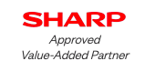 Text saying Sharp Approved Value-Added Partner